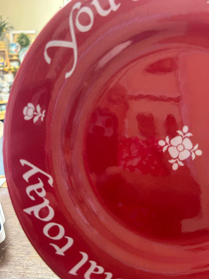 Red Plate Co You Are Special W. Germany, 10 1/2"