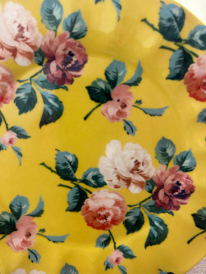 Multicolor ANTHROPOLOGIE Maeve Yellow Flower Plate, 8 1/4"