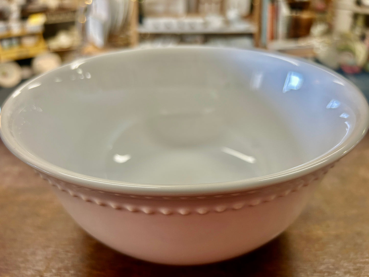 Pottery Barn Emma White Bowl Portugal, 9 1/2"