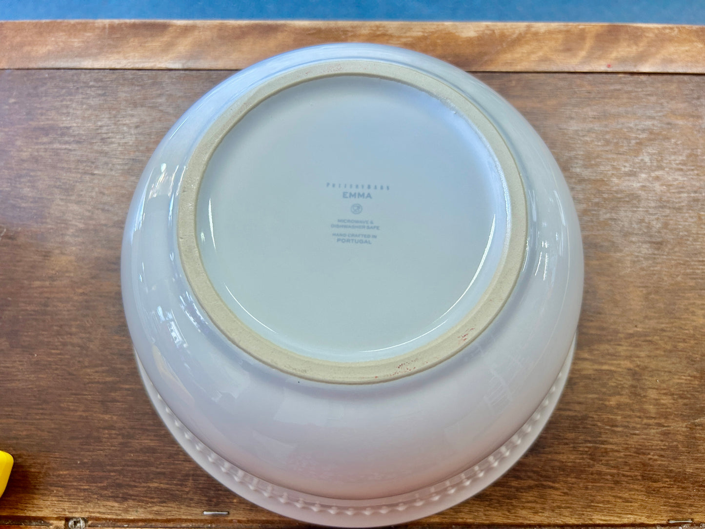 Pottery Barn Emma White Bowl Portugal, 9 1/2"