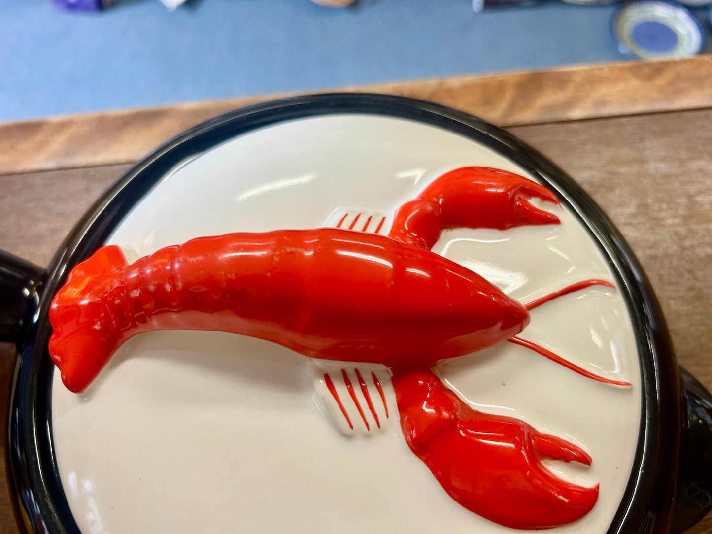 Black White Red Kenwood Lobster Casserole, 2 QT
