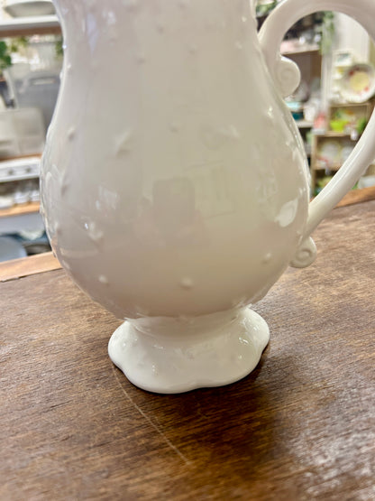I. Godinger White Pitcher, 7"