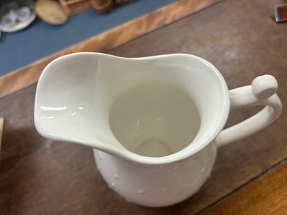 I. Godinger White Pitcher, 7"