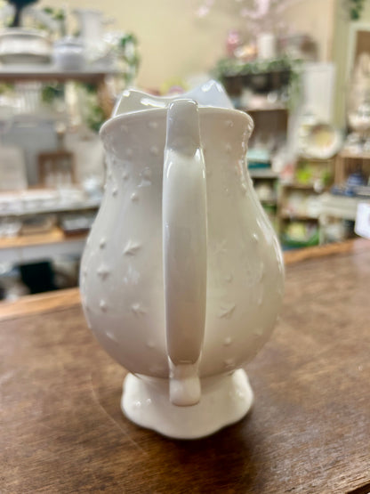 I. Godinger White Pitcher, 7"