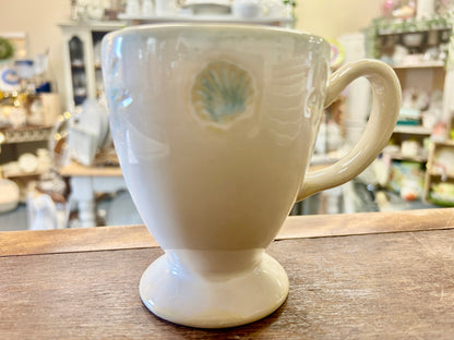 Blue & White Home Studio Shoreline Mug, 4 1/2"