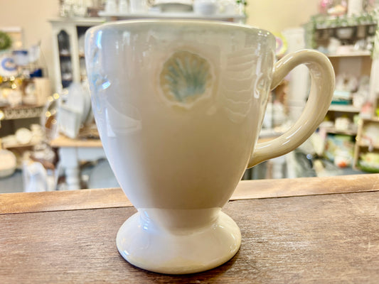Blue & White Home Studio Shoreline Mug, 4 1/2"