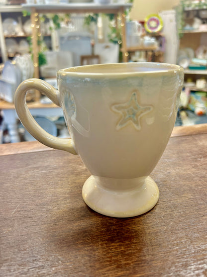 Blue & White Home Studio Shoreline Mug, 4 1/2"