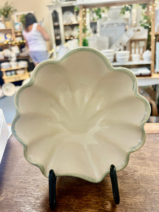 Blue & White Home Studio Seashell Bowl, 12"