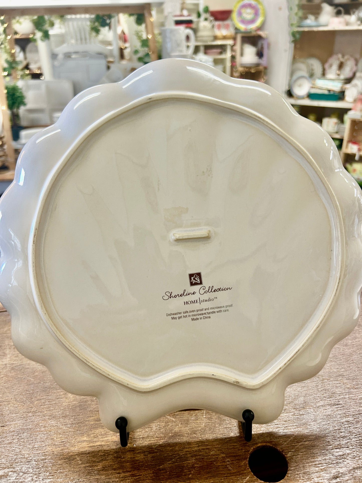 Blue & White Home Studio Shoreline Dinner Plate, 11"