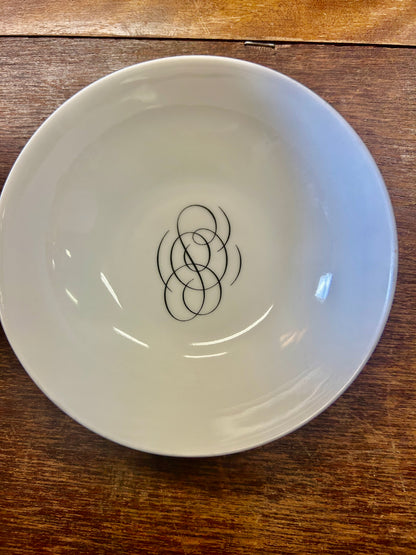 White Rosenthal Script Bowl Germany, 4 3/4"