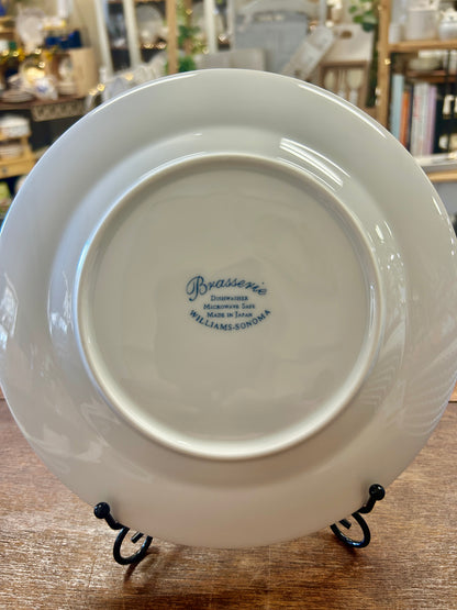Blue & White Williams Sonoma RARE NEW Brasserie Plate Japan, 9"