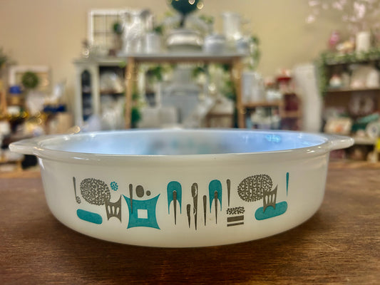 Blue & White Anchor Hocking Blue Heaven Casserole 1 QT, 1 QT