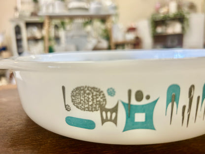 Blue & White Anchor Hocking Blue Heaven Casserole 1 QT, 1 QT