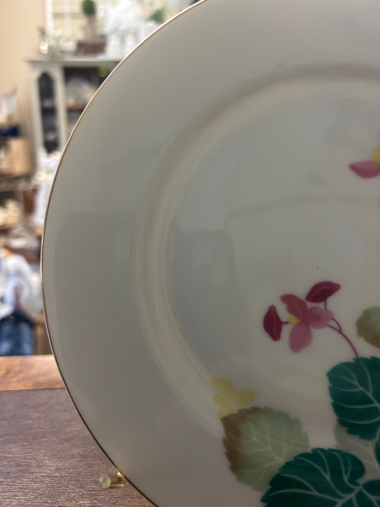 Pink & Green UCAGCO Vintage Occupied Japan Plate, 7 3/4"