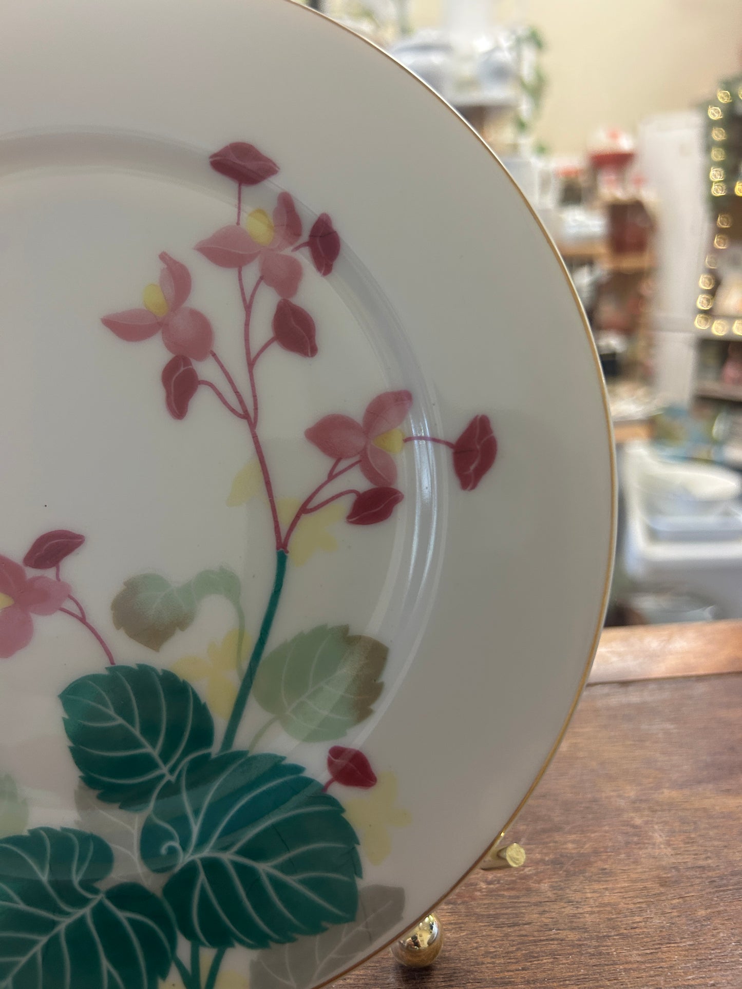 Pink & Green UCAGCO Vintage Occupied Japan Plate, 7 3/4"