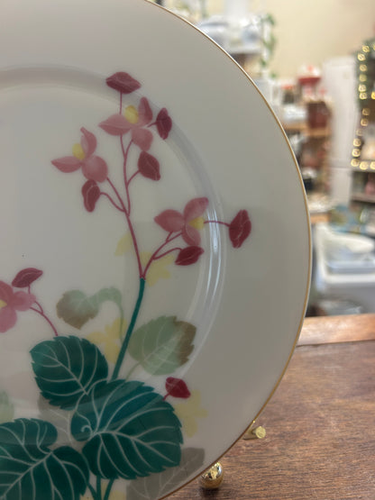 Pink & Green UCAGCO Vintage Occupied Japan Plate, 7 3/4"