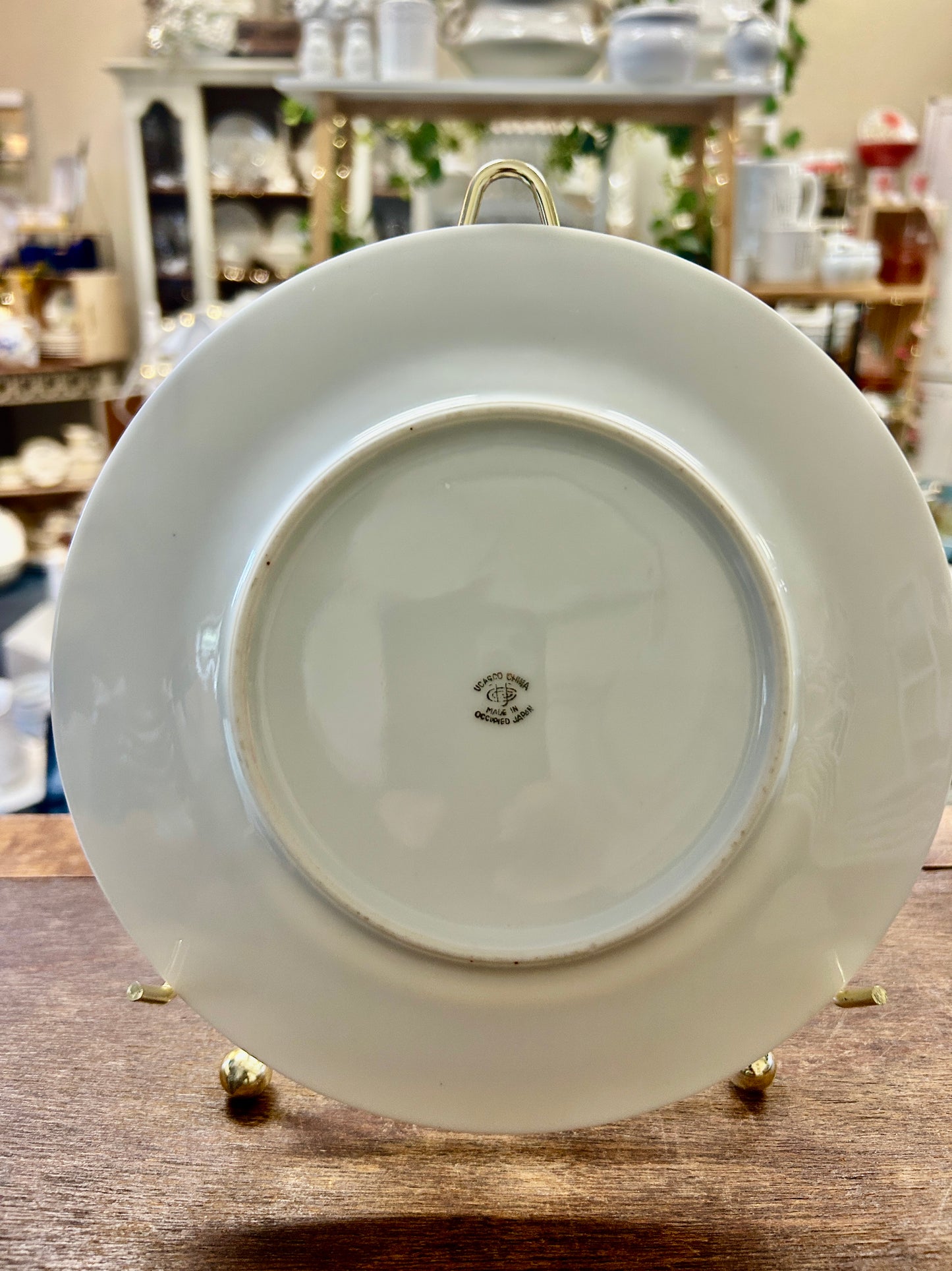 Pink & Green UCAGCO Vintage Occupied Japan Plate, 7 3/4"