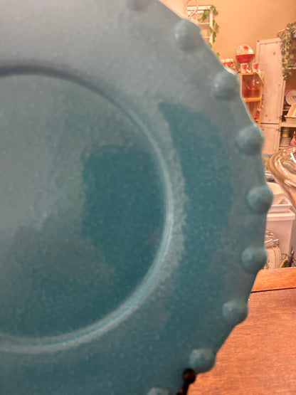Blue Ancora Aqua Plate Italy, 11"
