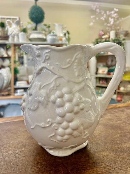 Jay Willfred White Grapes Pitcher, 7 1/2"