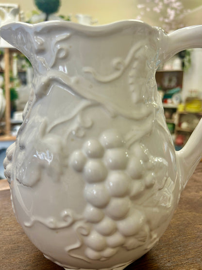 Jay Willfred White Grapes Pitcher, 7 1/2"