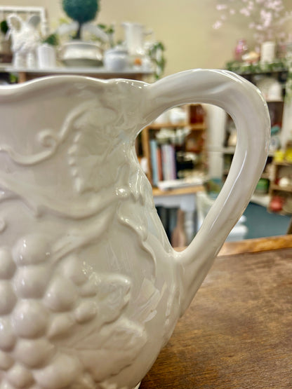 Jay Willfred White Grapes Pitcher, 7 1/2"