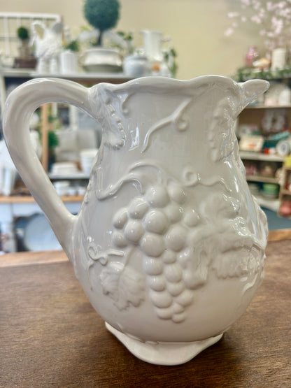 Jay Willfred White Grapes Pitcher, 7 1/2"