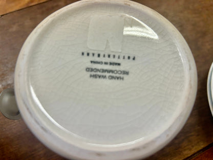 White Pottery Barn RARE Relish Canister, 4 1/2"