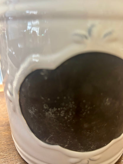 White Canister Rooster Lid