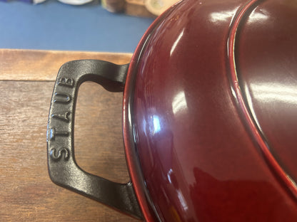 Cranberry Staub Grenadine Braiser 3.5 QT Snail, 3.5 QT