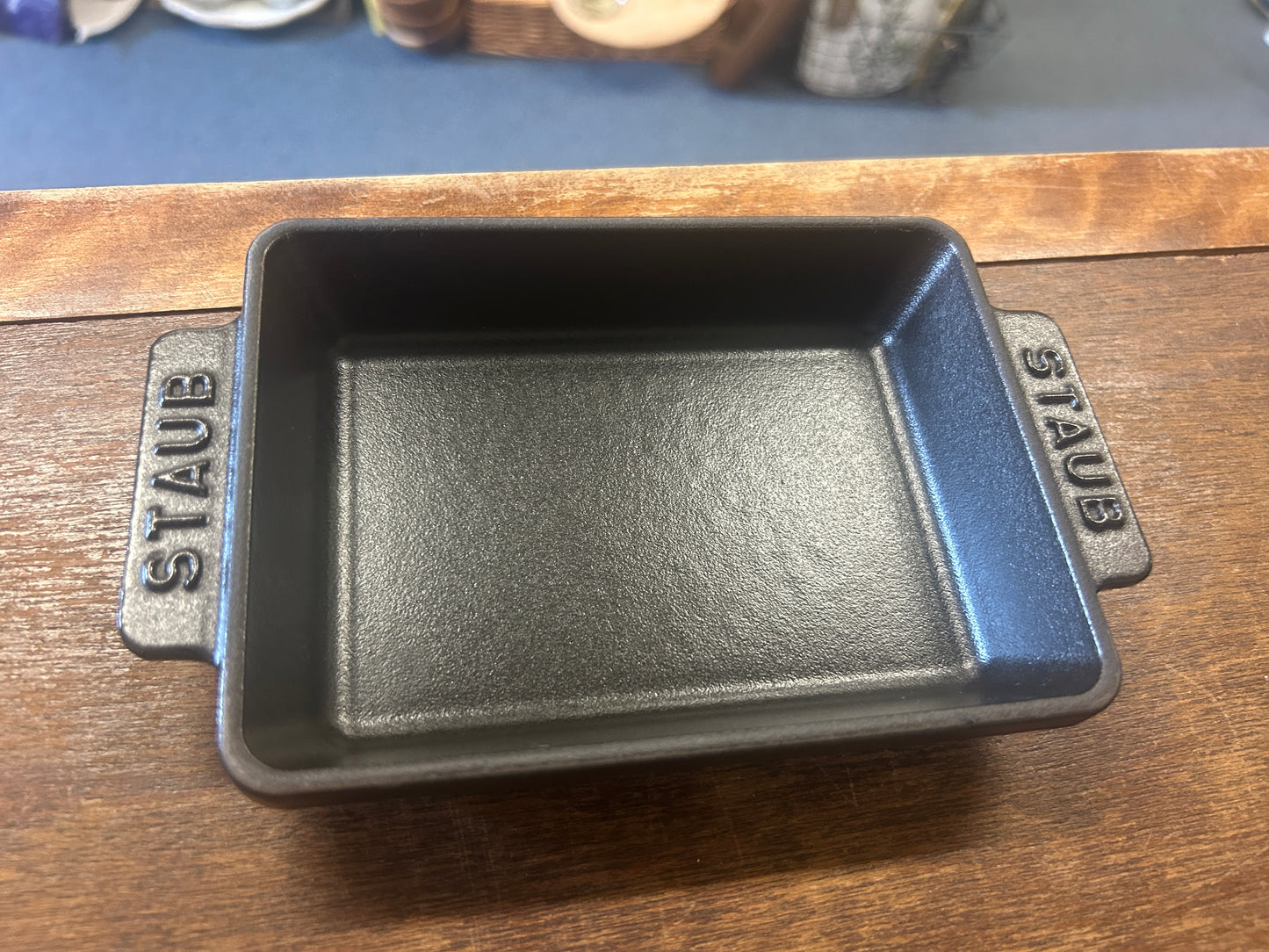 Black Staub Mini Cast Iron Rectangle, 5 1/2"