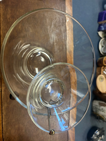 Clear Anchor Hocking Vintage Chip & Dip, 11"