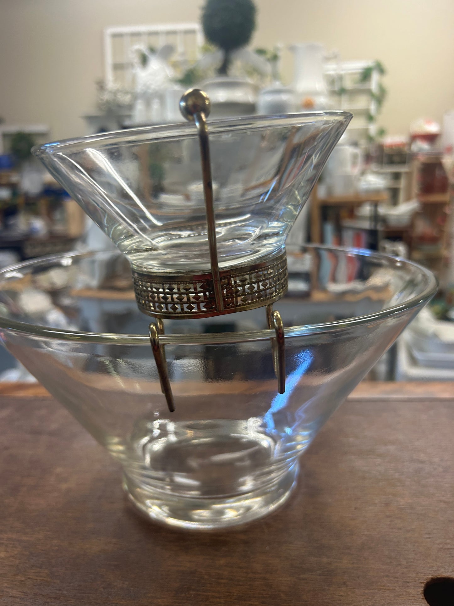 Clear Anchor Hocking Vintage Chip & Dip, 11"