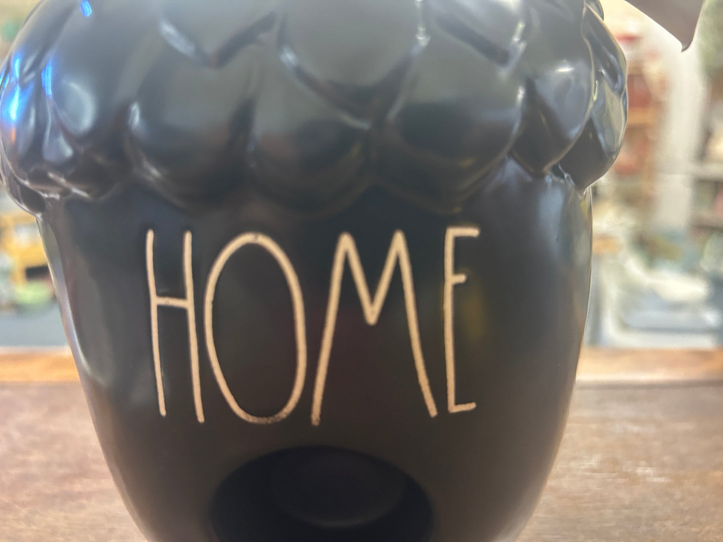 Rae Dunn NEW Black HOME Bird House, 7 1/2"