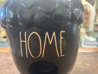 Rae Dunn NEW Black HOME Bird House, 7 1/2"