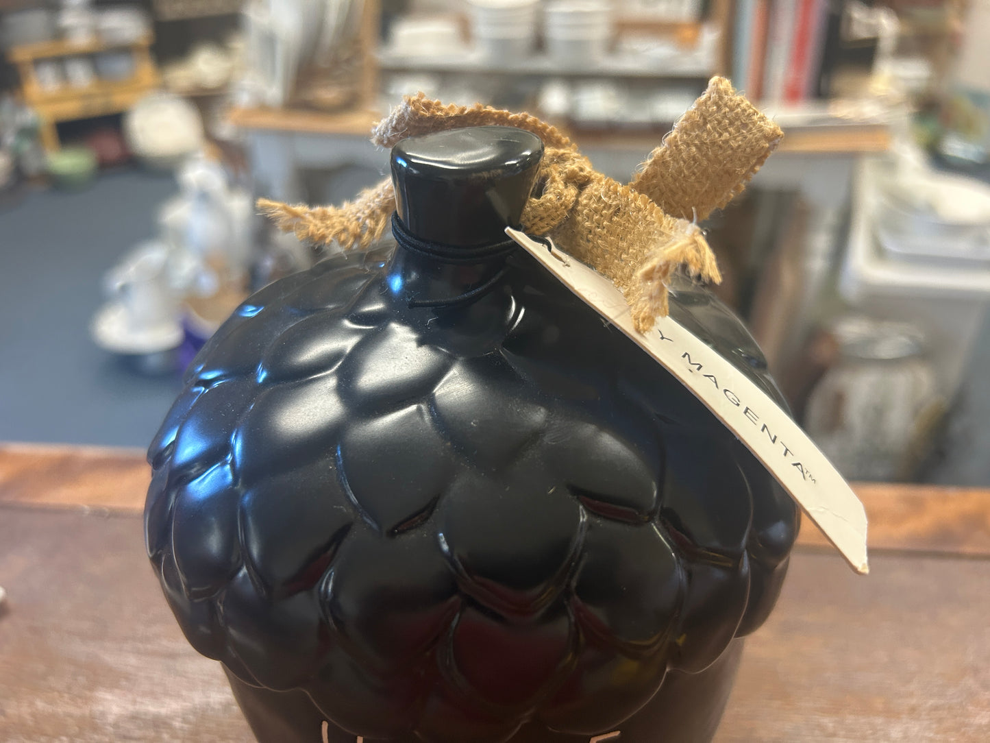 Rae Dunn NEW Black HOME Bird House, 7 1/2"