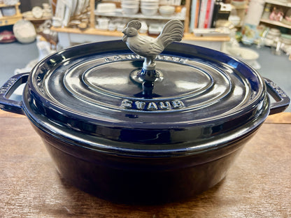 Staub Blue Oval 5.75 QT Rooster, 5.75 QT