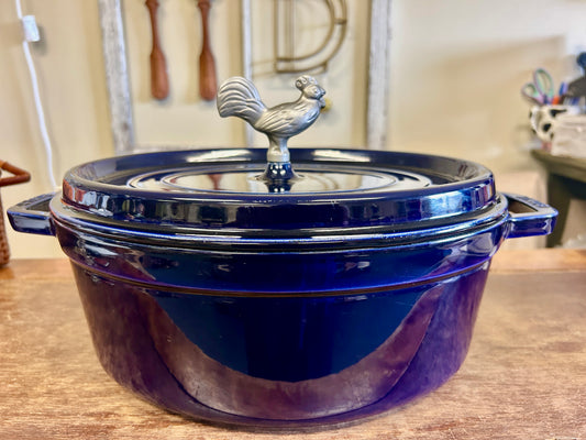 Staub Blue Oval 5.75 QT Rooster, 5.75 QT