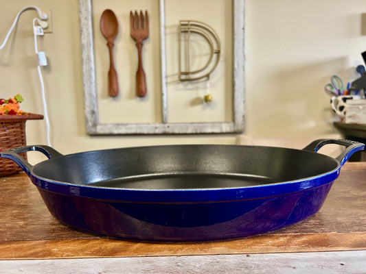 Staub Oval Gratin 3.9 QT Blue, 3.9 QT
