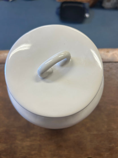 White Rae Dunn COFFEE Canister w/ Lid, 7 1/4"