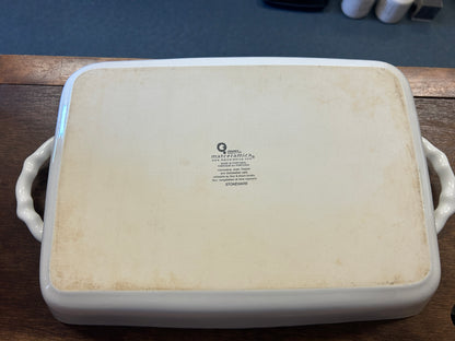 Matceramica White Rectangle Portugal, 13" x 9"
