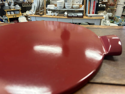 Emile Henry Red Round Stone France, 16 3/4"