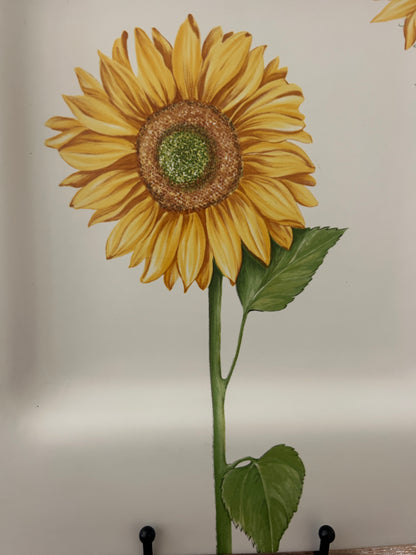 Yellow & Green Villeroy & Boch Sunflower Platter Portugal, 15"
