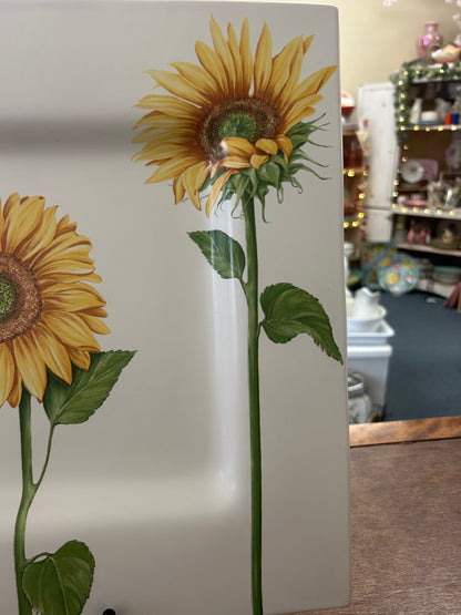 Yellow & Green Villeroy & Boch Sunflower Platter Portugal, 15"