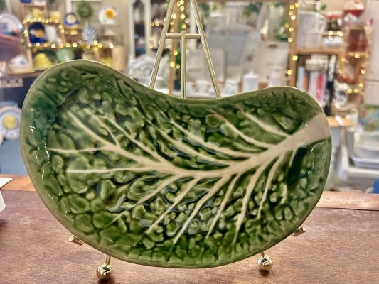 Green Secla Cabbage Plate Portugal, 8 1/4"