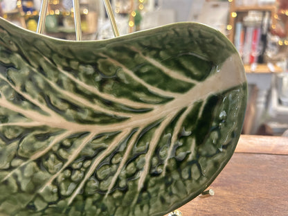 Green Secla Cabbage Plate Portugal, 8 1/4"