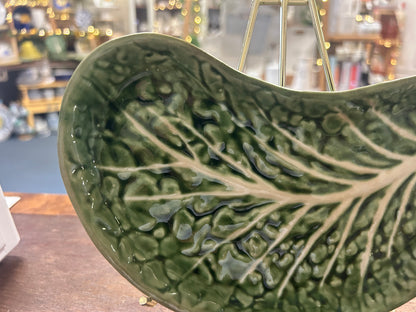 Green Secla Cabbage Plate Portugal, 8 1/4"