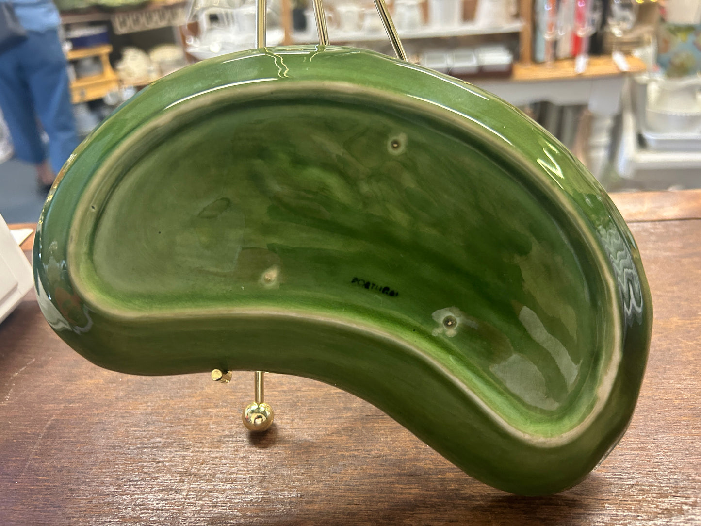 Green Secla Cabbage Plate Portugal, 8 1/4"