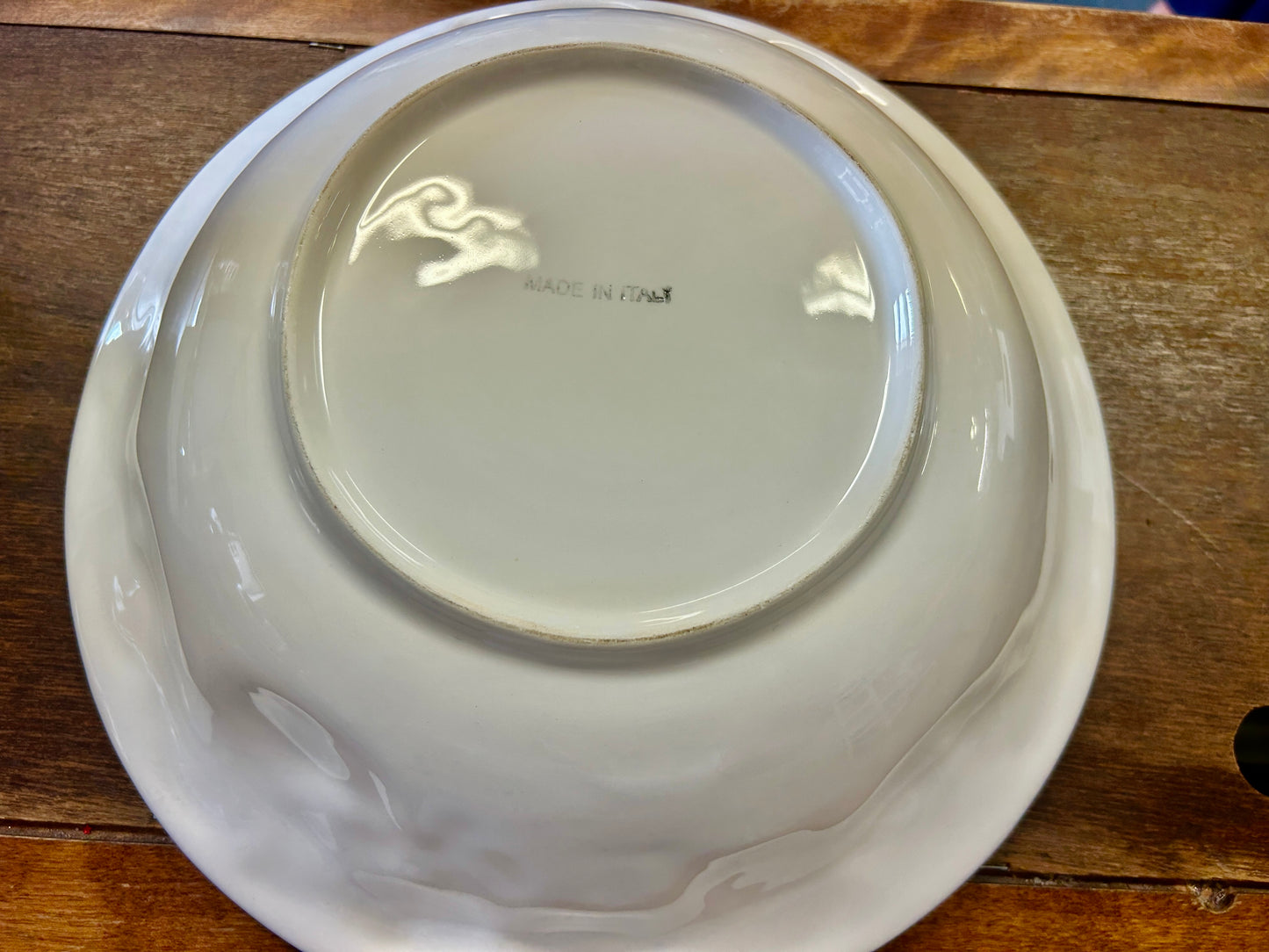 Red Green White Bassano Tomato Bowl Italy, 12 1/2"