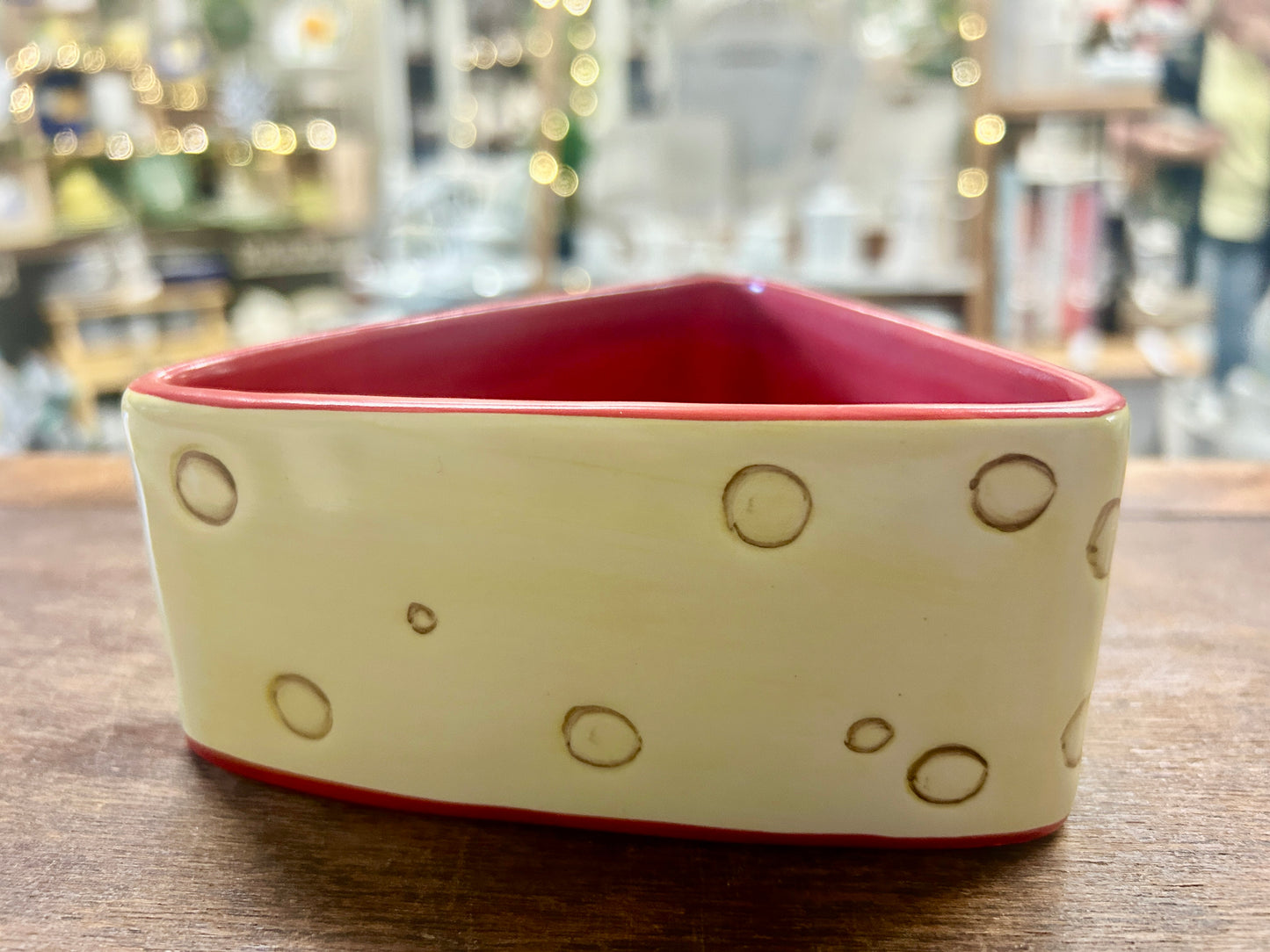 Yellow American Atelier Triangle Cheese Bowl, 5"