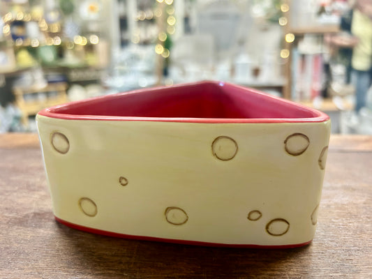 Yellow American Atelier Triangle Cheese Bowl, 5"
